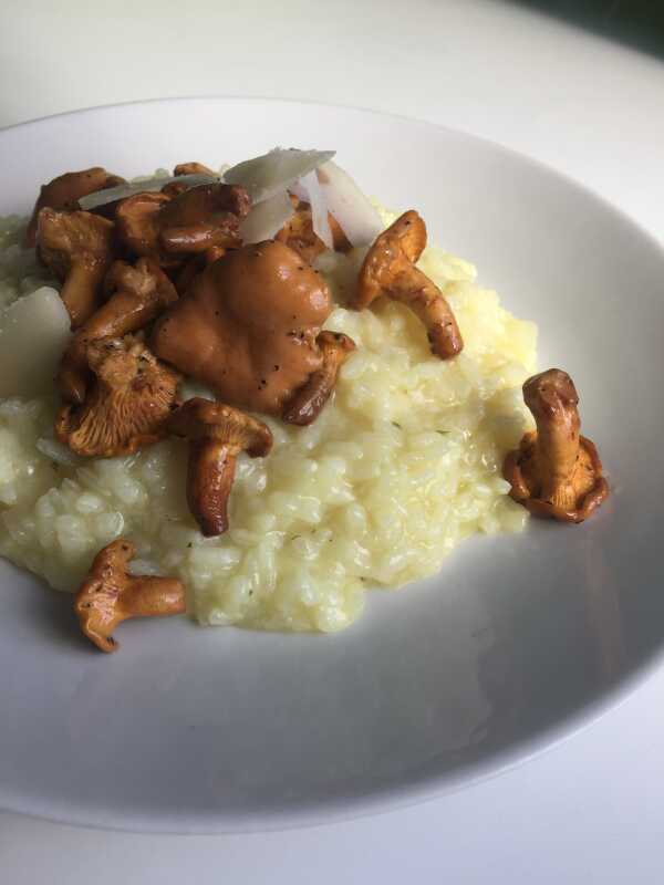 Risotto z pieprznymi kurkami