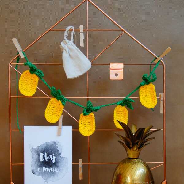 Girlanda szydełkowa z ananasów / crochet pineapple garland DIY