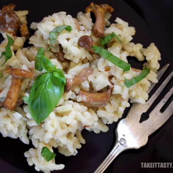 Risotto, kurki, parmezan