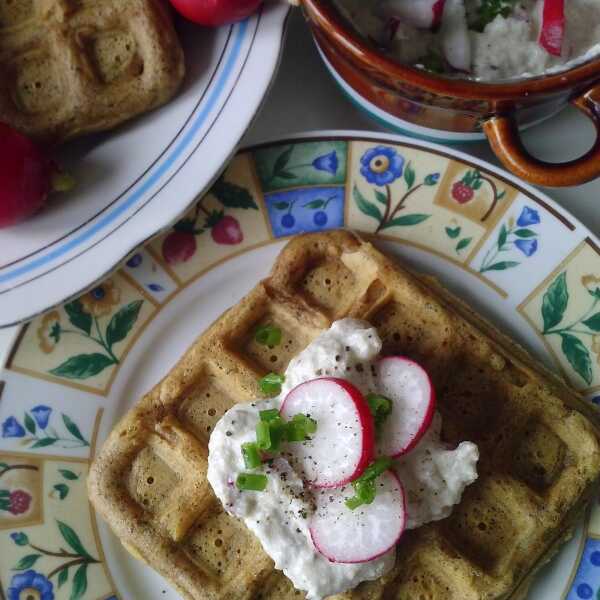 Gofry z twarożkiem - bez glutenu, bez mleka, bez jajek