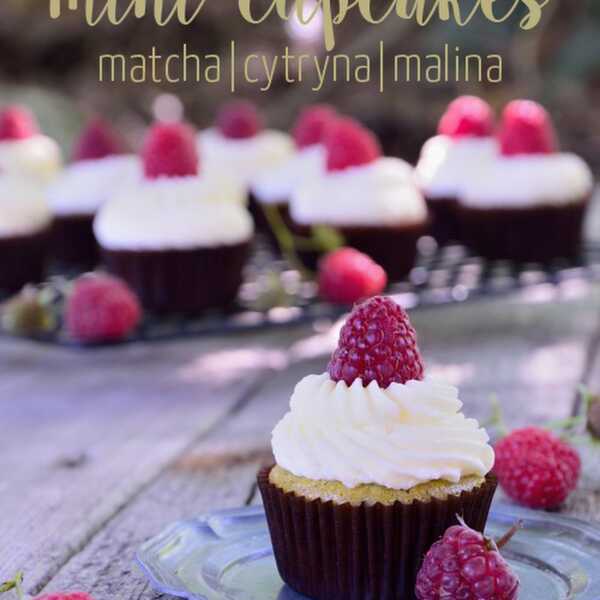 Mini cupcakes - matcha, cytryna i malina