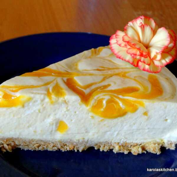 Sernik mango bez pieczenia / No bake Mango Cheesecake