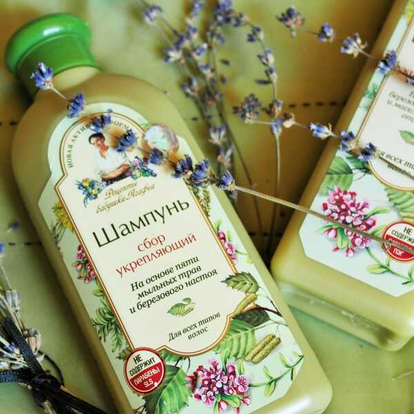 Kosmetyczni Ulubieńcy - Wzmacniający szampon i odżywka z saponinami brzozy firmy Recepty Babci Agafii