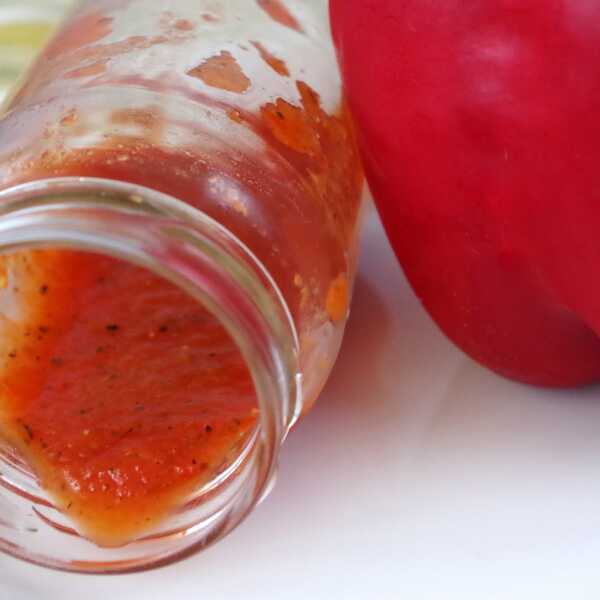 Ketchup z pieczonej papryki i cukinii (bez pomidorów)
