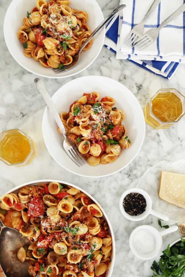 Very Versatile Orecchietti with Sausage + Parmesan