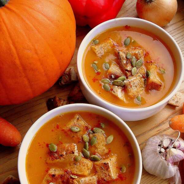 Zupa dyniowo-paprykowa / Roasted Pepper and Pumpkin Soup