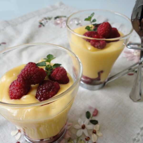 Zabaglione z malinami