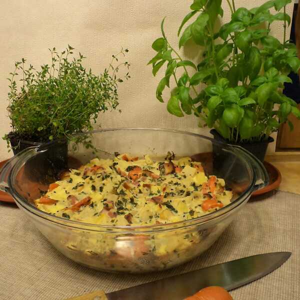 Zapiekanka z warzyw korzeniowych z rzepą / Gratinated root vegetables with turnip