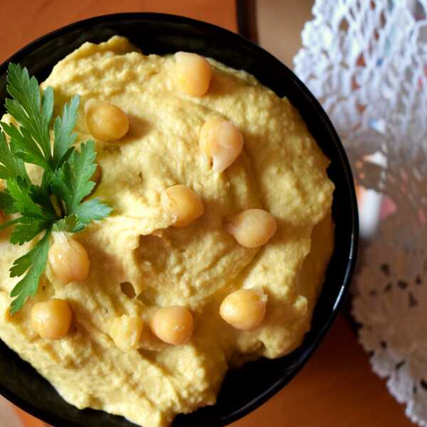 Hummus z dynią - przepysznie kremowy :) 