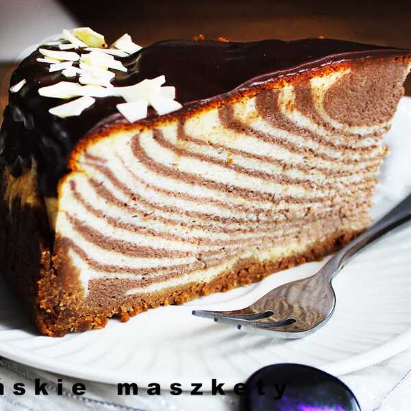 Efektowny sernik w paski czyli ciasto zebra
