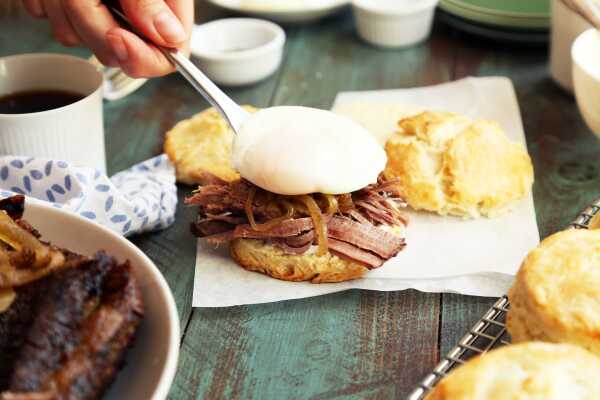 YES! Brisket Breakfast Biscuits