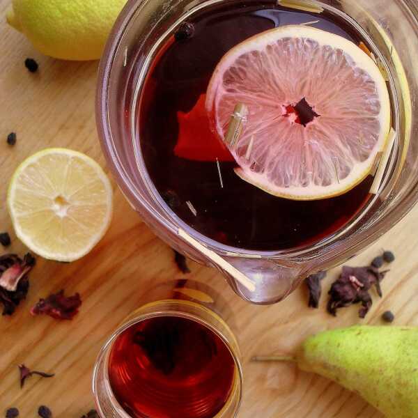 Rozgrzewający napój z hibiskusem i owocami / Warming Hibiscus and Fruit Drink