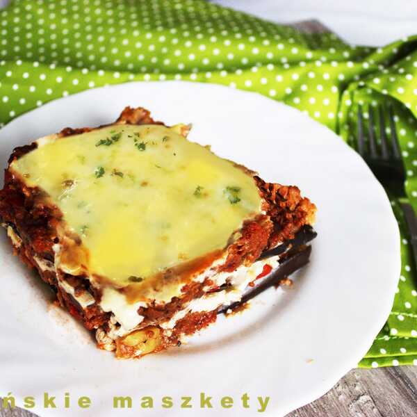 Lasagne z bakłażana i mięsa mielonego (bez makaronu)