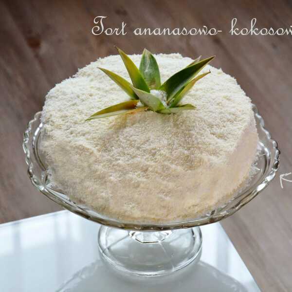 Tort ananasowo- kokosowy, Piña Colada tort!
