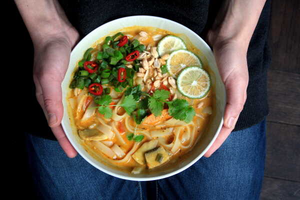 Fistaszkowa zupa tajska z dynią