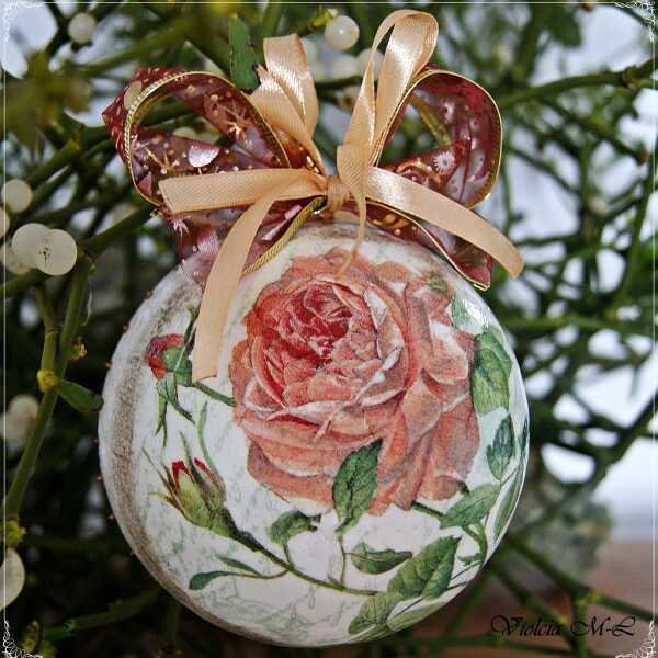 Bombki decoupage - 12 cm