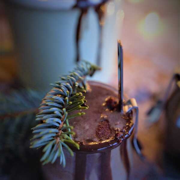 Świąteczna kawa waniliowo- czekoladowa z konfiturą malinową 