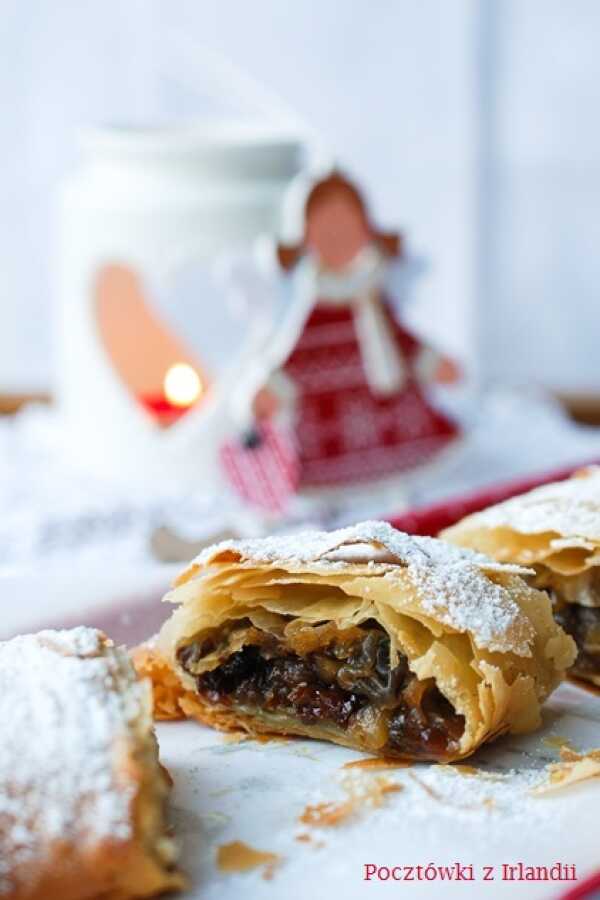 Strudel z mincemeat w cieście filo