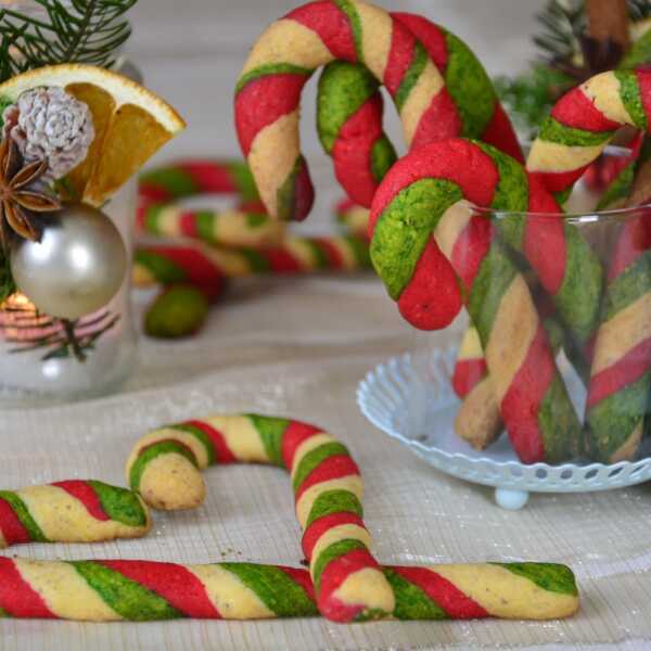 Kruche candy canes- świąteczne laski