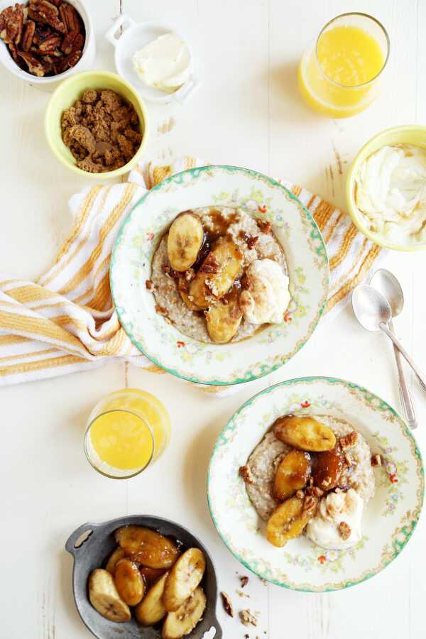 Caramelized Banana Oatmeal Breakfast