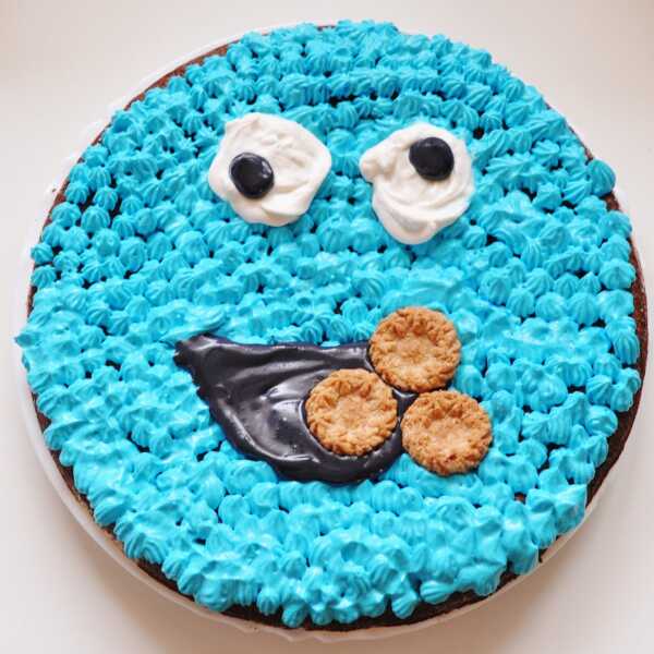 Czekoladowe ciasto migdałowe Cookie Monster | bez glutenu / mąki / białego cukru |