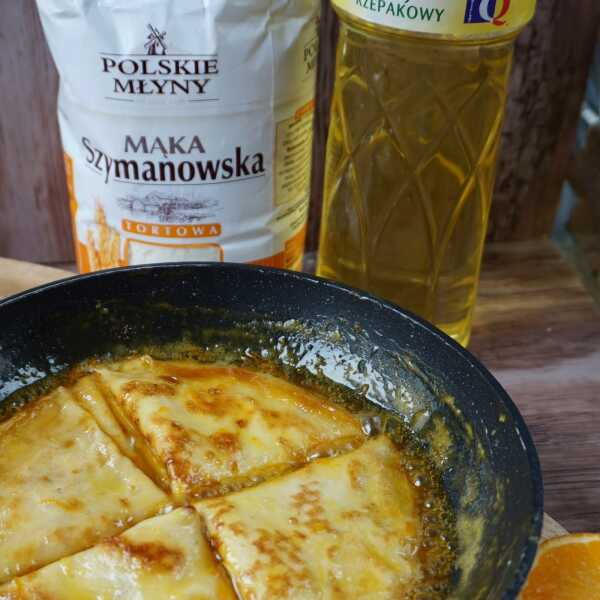 Crepes Suzette - naleśniki z syropem pomarańczowym