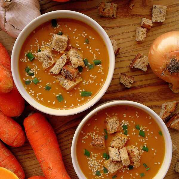 Zupa dyniowo-marchewkowa / Butternut Squash and Carrot Soup