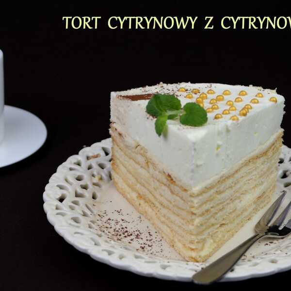 Wiosenny tort cytrynowy z cytrynową pianką... na przywitanie wiosny