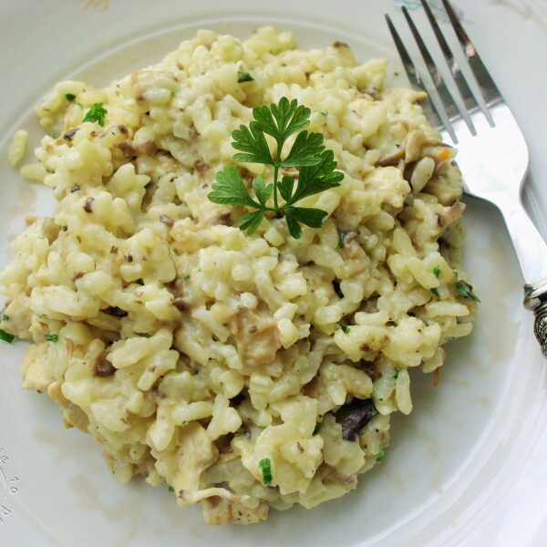 Risotto Z Pieczarkami I Piersią Z Kurczaka 