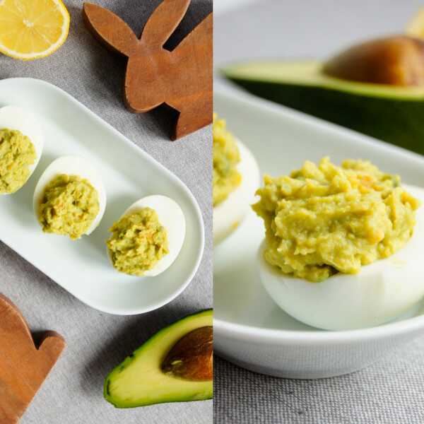Faszerowane jajka z awokado (4 składniki)