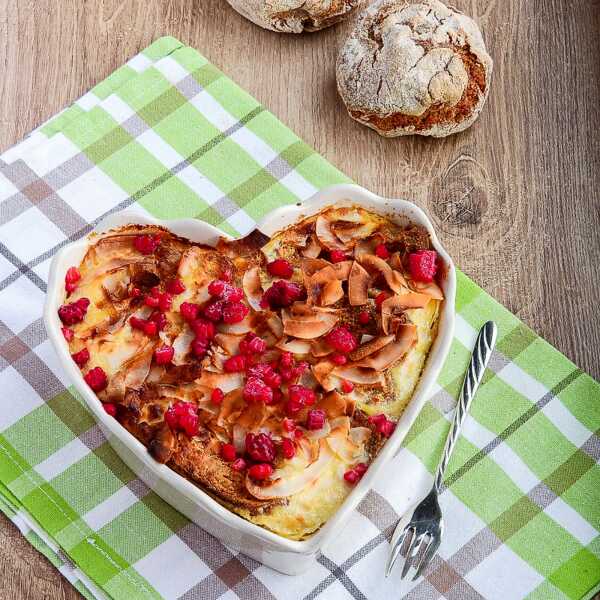 Bezglutenowy pudding z kasztanowych bułeczek.