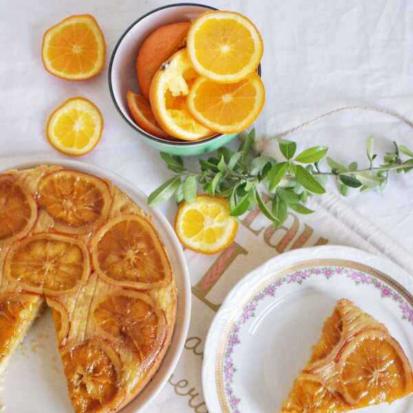 Odwrócone ciasto pomarańczowe