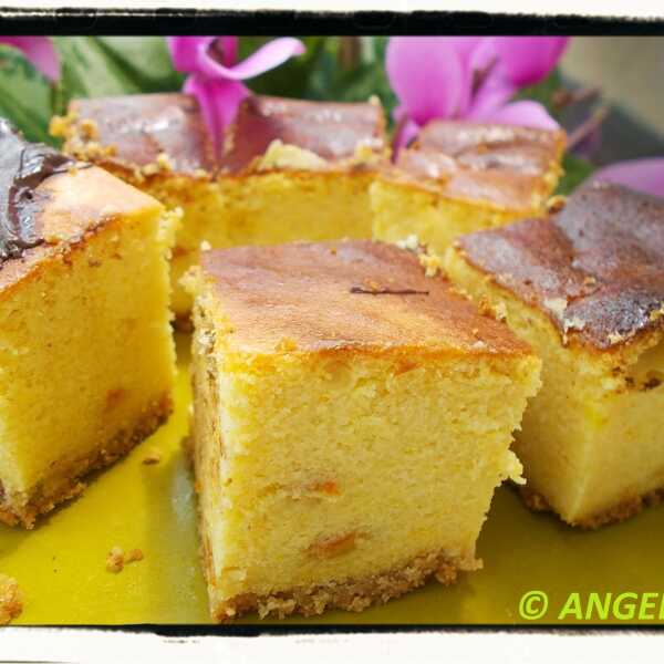 Sernik pomarańczowy z serka homogenizowanego (pieczony) - Orange Cheesecake - Cheesecake all'arancia al forno