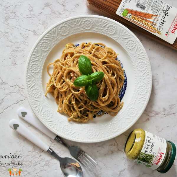 Spaghetti z kremem ze szparagów