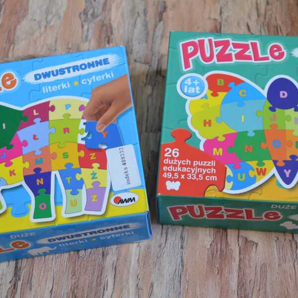 Puzzle z cyferkami i literkami