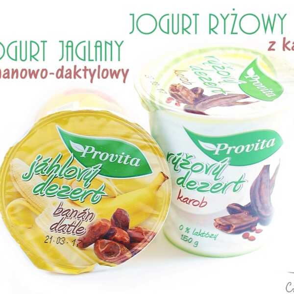 Jogurt ryżowy z karobem i jaglany bananowo-daktylowy- Provita (UrbanVegan)