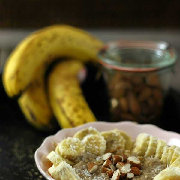 Amarantusowa 'Owsianka' z Bananem i Masłem Orzechowym / Amaranth Porridge with Banana and Nut Butter (vegan)