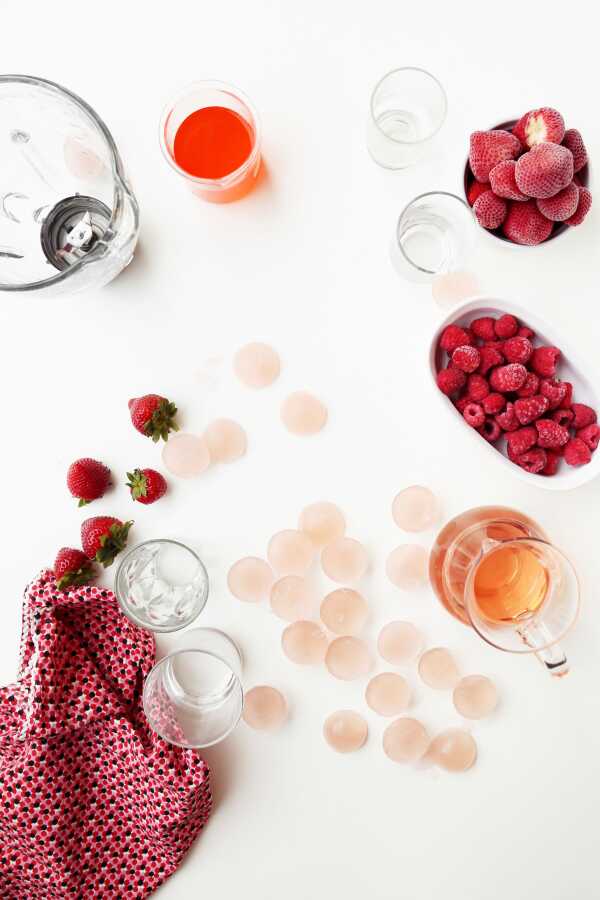 Strawberry Raspberry Rosé Slushies