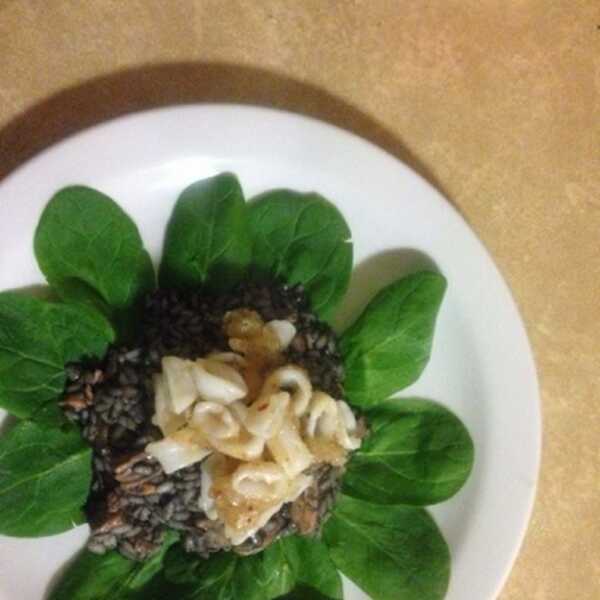 Black squid risotto