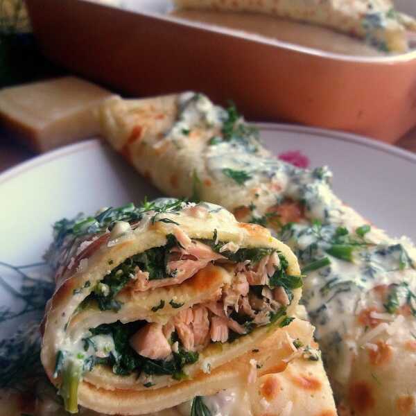 Naleśniki z łososiem i szpinakiem / Salmon and Spinach Crepes