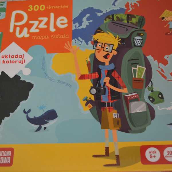 Puzzle Mapa Świata 300 elementów