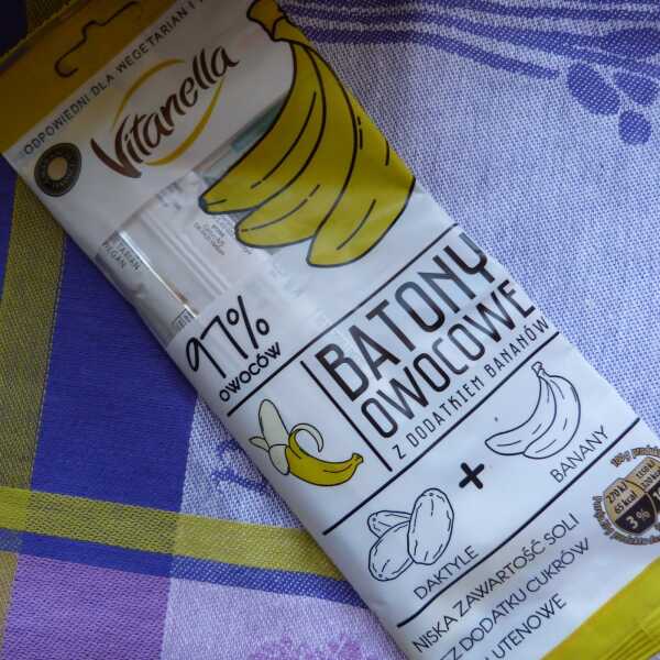 Batony owocowe z dodatkiem bananów Vitanella