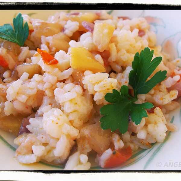 Risotto z cukinią długą (sycylijską) - Risotto With Courgettes [Zucchini] From Sicily) - Risotto con cucuzza longa (zucchina lunga) siciliana