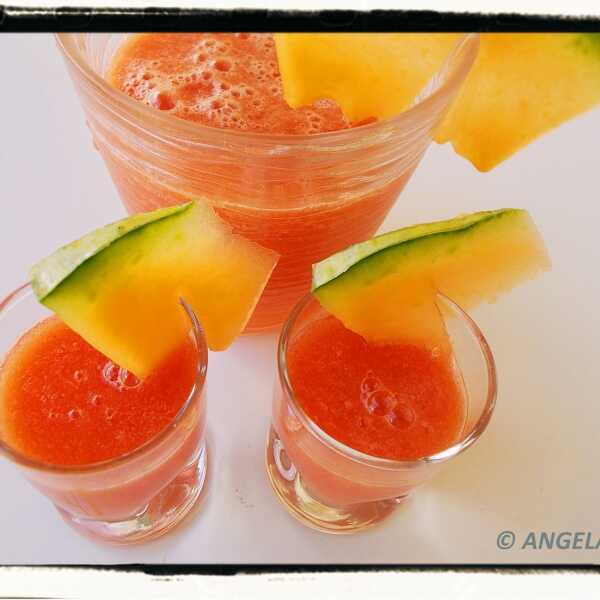Koktajl arbuzowo-melonowy - Melon Shake Recipe - Frullato fresco all'anguria e melone