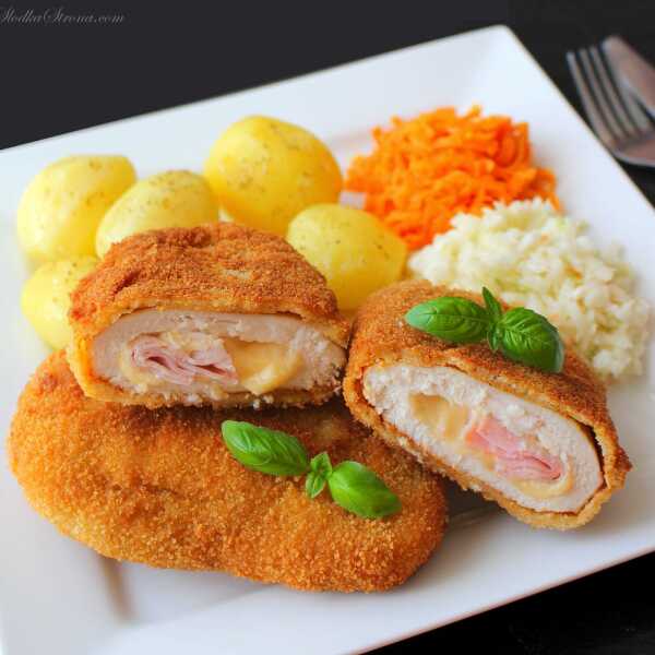 Cordon Bleu - Kotlet po Szwajcarsku (Kotlet z Kurczaka z Szynką i Serem)