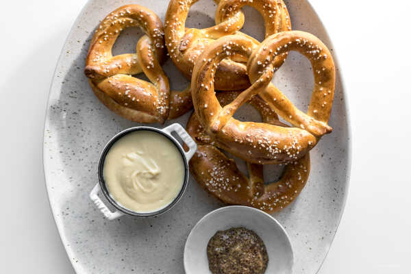 Traditional German Soft Pretzels Recipe with Beer Cheese