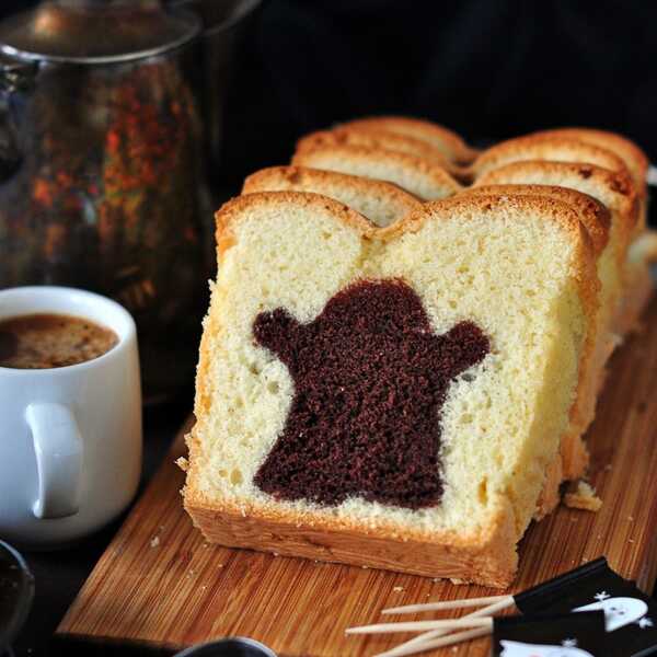  BABKA WANILIOWO CZEKOLADOWA Z DUSZKIEM HALLOWEEN