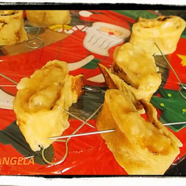 Ślimaki naleśnikowe z kremem bananowym - Banana Pancake Rolls Recipe - Girelle delle crepes con la crema alle banane