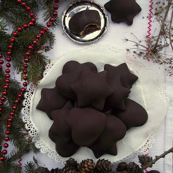 Pierniczki w czekoladzie z nadzieniem