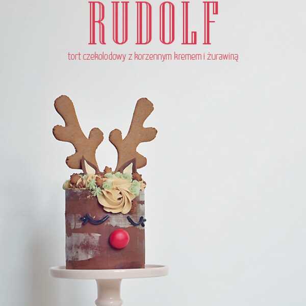 Rudolf (Deer cake) - torcik czekoladowy z korzennym kremem i żurawiną